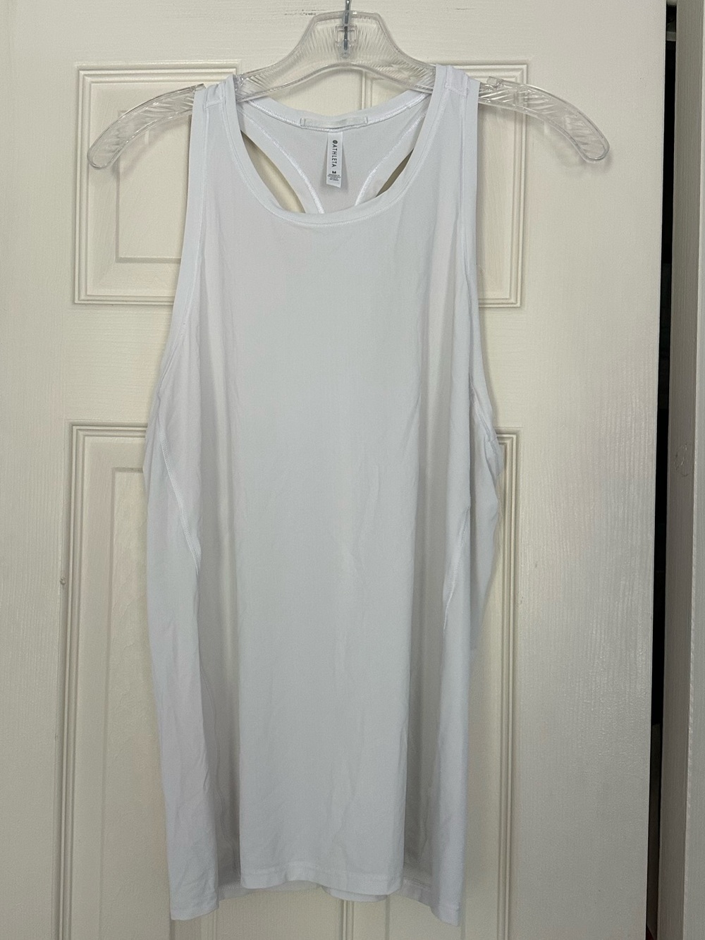 Athleta white racerback tank top